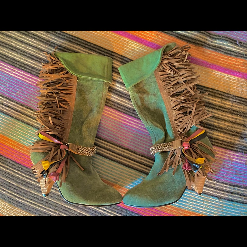 Isabel Marant Leather Fringe Boots